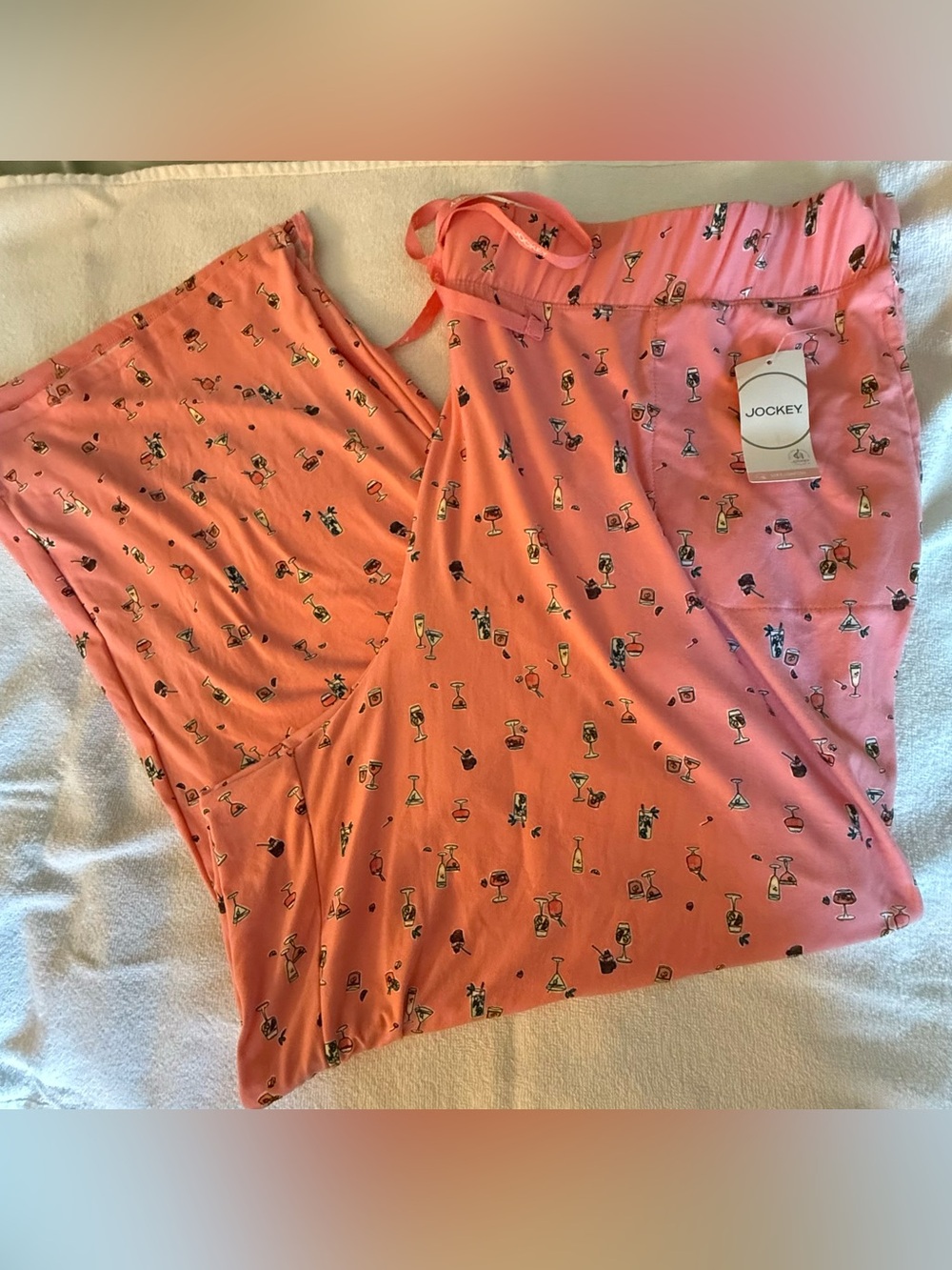 Jockey Coral Cocktail Print Pajama Set
